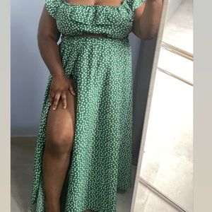 2 piece set - crop top and skirt